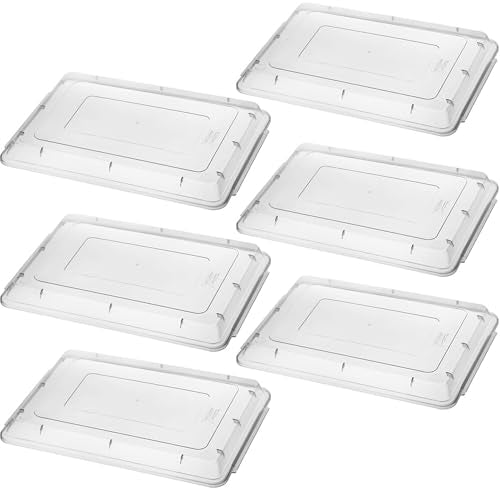 Half Size Sheet Pan Cover 18x13 Inches Pack of 6 Translucent BPA-Free Plastic