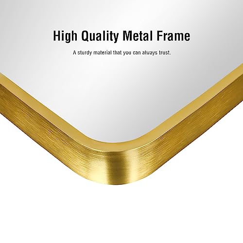 ITSRG Gold Full Length Floor Mirror with Stand 59" x 18" Arched Wall & Freestanding