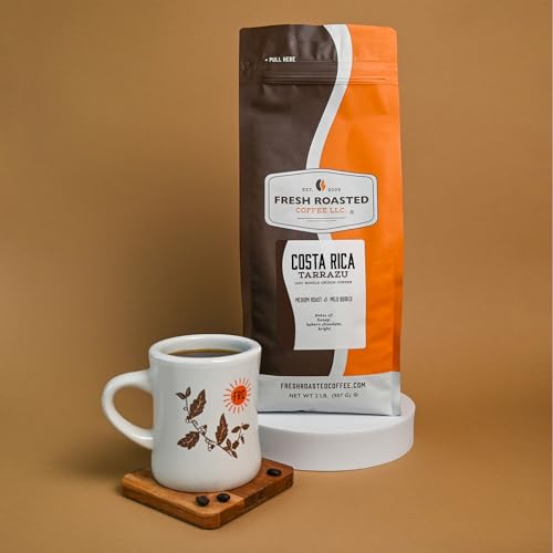 Fresh Roasted Coffee, Costa Rican Tarrazu Whole Bean Medium Roast,