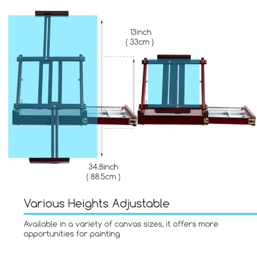 MEEDEN Portable Tabletop Easel for Painting - Deep Walnut Artist Sketchbox