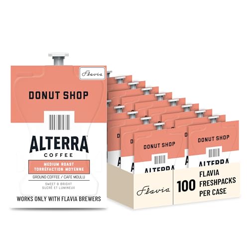 Flavia Donut Shop Coffee Freshpacks - Medium Roast for Flavia Brewers, Case of 100
