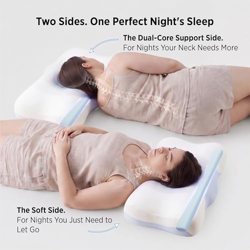 Bedsure Cervical Neck Pillow Ergonomic with Double - Sided Design