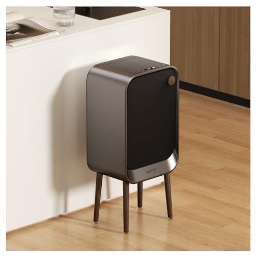 Motion Sensor Trash Can - 5.5 Gallon Touchless Garbage Bin Grey - Kitchen Bathroom Bedroom Office