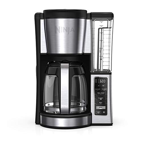 Refurbished Ninja 12-Cup Programmable Coffee Maker Black/Silver 60oz - Hotter Brew Technology