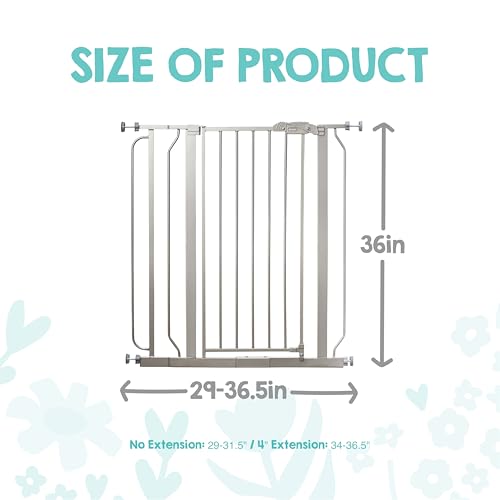 Regalo Platinum 36-Inch Extra Tall Baby Gate for Doorways & Stairs, 29-36.5" Width