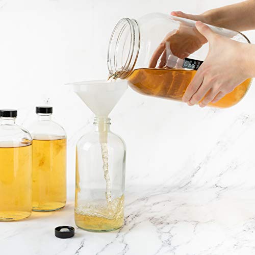 KitchenToolz 1 Gallon Glass Mason Jar with White Lid – Wide Mouth Food Storage & Fermentation Jar