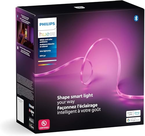 Philips Hue 16 Ft Smart LED Lightstrip Base Kit - Voice Control & App Compatible