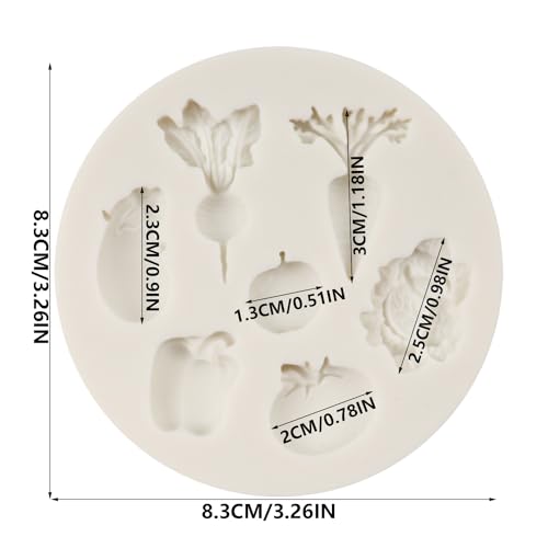 QDMOLDS Style G Vegetable Silicone Fondant Mold for Cakes & Crafts
