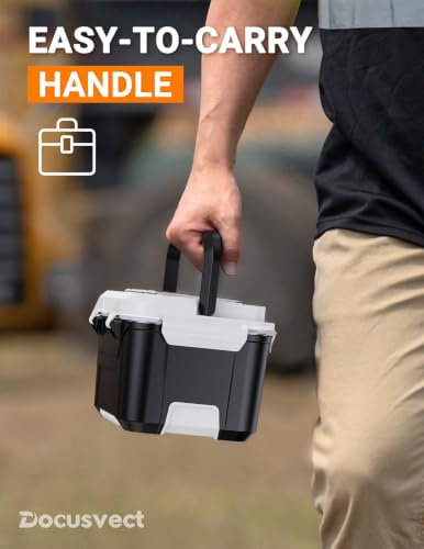 Docusvect Stealth Black 1.3L Cordless Electric Lunch Box with Schedule Heating