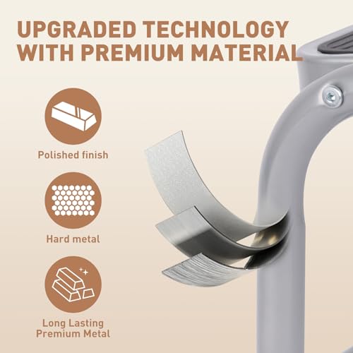 Valeo Gray 3-Level Heavy Duty Metal Step Stool with Non-Slip Rubber Feet - 600 lbs Capacity