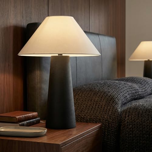 Globe Electric Novogratz 18" Black Ceramic Table Lamp with Fabric Shade