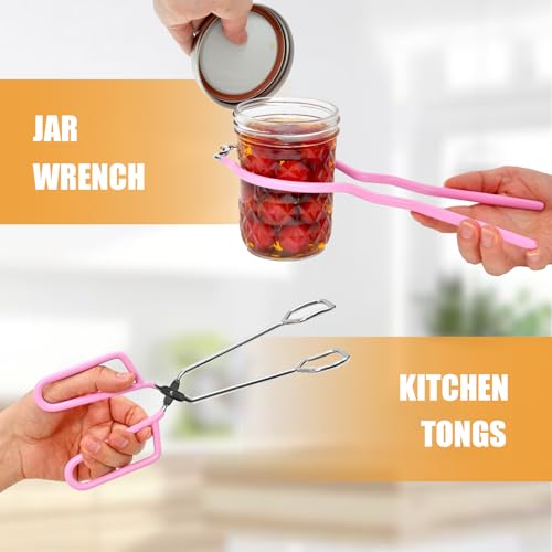 Canning Pot Water Bath Canner Kit with Rack & Lid - Pink - 21.5 Quart Stainless Steel