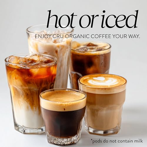 Cru Kafe Decaf Organic Espresso Pods Pack of 50 for Nespresso Original Line