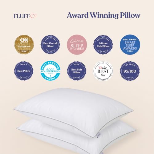 King Size Down Alternative Pillows 2-Pack - Soft, Hotel-Quality Comfort, Vegan Microfiber