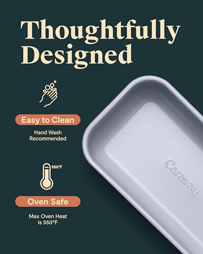Cream Non-Stick Ceramic Loaf Pan 1 lb - Oven Safe & Eco-Friendly