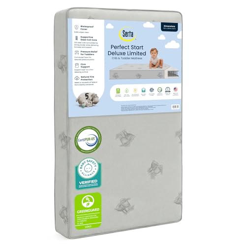 Delta Children Deluxe Limited Dual-Sided Baby & Toddler Crib Mattress, Waterproof, GREENGUARD Gold Certified