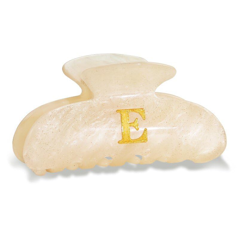 Skiennix Glitter Initial Claw Clips - Cute Valentine's Day Gift for Her | Letter E, Perfect for Teens & Moms