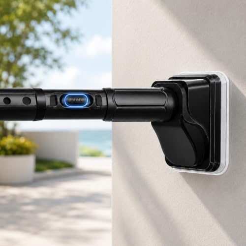 Black Tension Curtain Rod 2 Pack - 41-200 Inch Adjustable, Heavy Duty, Anti-Slip Pads