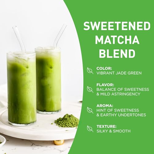 Sweetened Matcha Blend Powder - 1kg Bag for Lattes & Smoothies