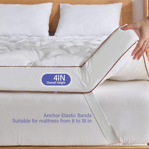 White King Memory Foam Mattress Topper for Back Pain Relief Breathable Gel Support