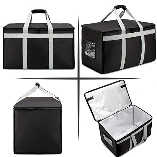 Insulated Delivery Bag Carrier XXXL Commercial Grade 23x15x14 Inches - Food & Catering Tote