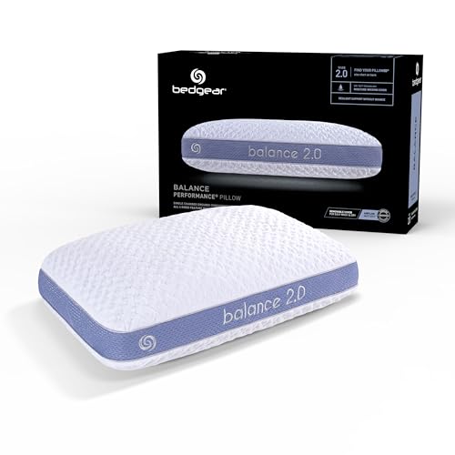 Moisture Wicking Performance Pillow with Hourglass Pattern - Size 2.0 - Medium Firmness - Washable Cover