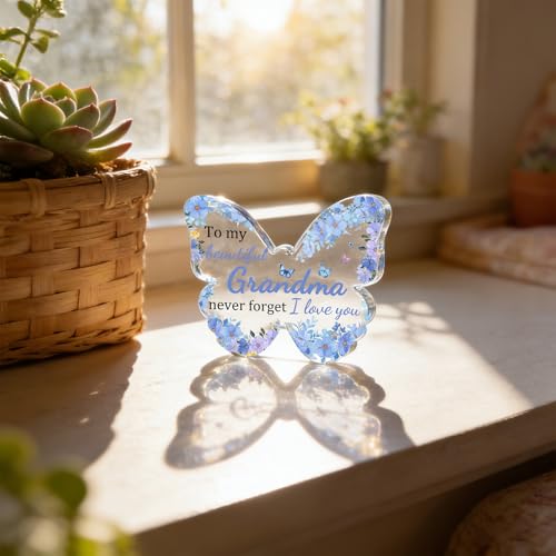 Grandma Birthday Gift Acrylic Keepsake from Grandson - Heartfelt Love Message