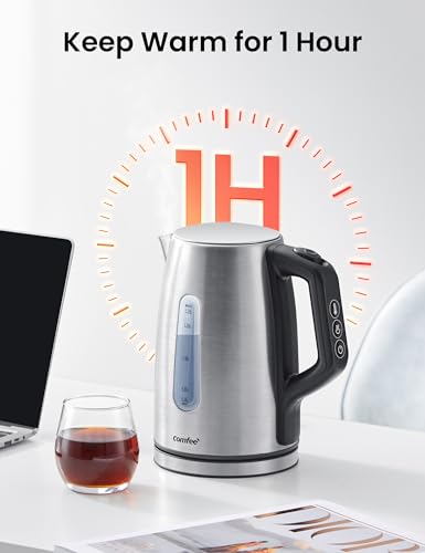 1.8 Quarts Stainless Steel Electric Kettle - Digital Temperature Control & Keep Warm