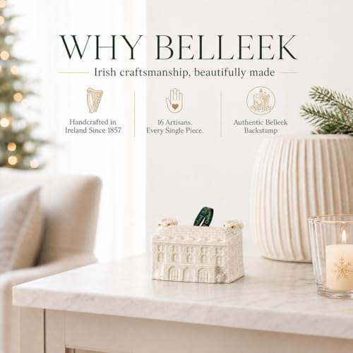 Belleek 2026 Kilkenny Castle Ornament - Irish Parian Christmas Decor, Limited Edition