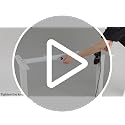 Sweetcrispy White 40x24 Inch Electric Standing Desk with Memory Presets
