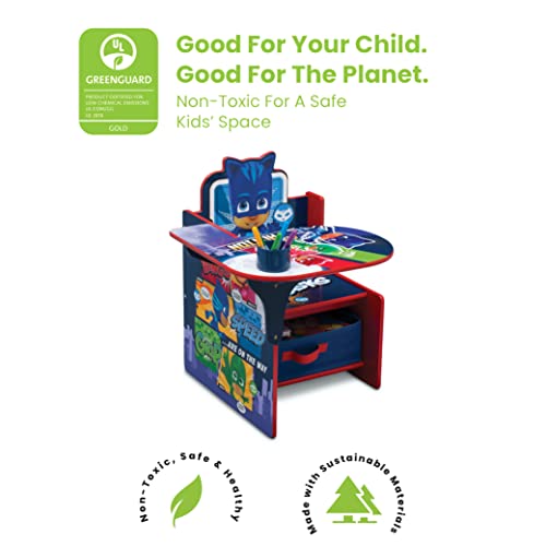 Kids Desk Chair with Storage Bin for Arts & Crafts, Homework, Homeschooling