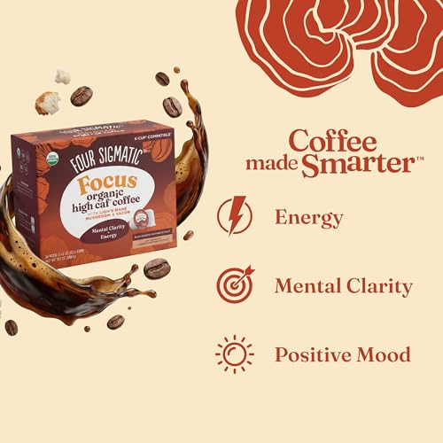 Four Sigmatic High Caffeine Mushroom Coffee K-Cups | Organic Dark