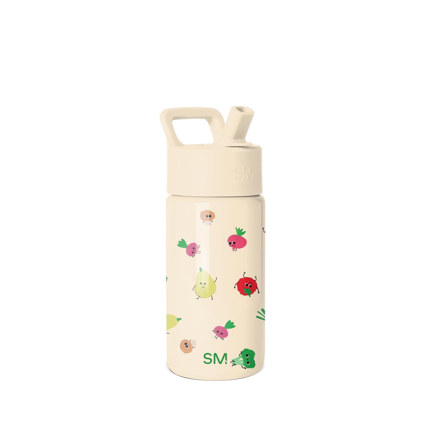 Simple Modern Kids Summit Water Bottle with Straw Lid | 14oz Stainless Steel Cup Insulated Tumbler for Toddlers, Girls, Boys, School | Veggie Garden