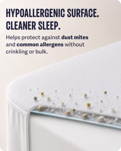 SafeRest Waterproof Full Mattress Protector - White, Fits Full Size Bed