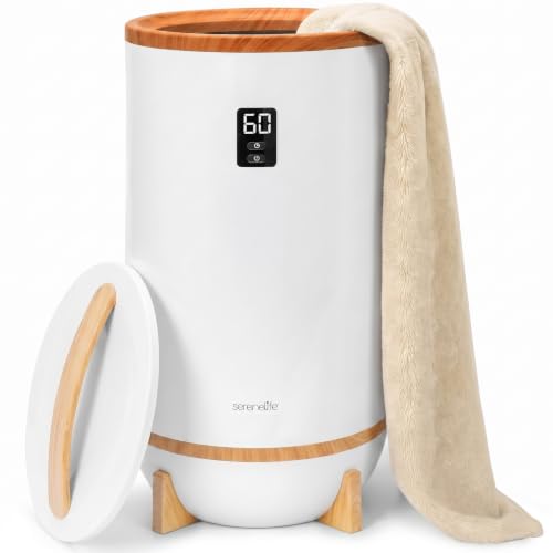 Bamboo Towel and Blanket Warmer - Portable Towel Heater with Timer & Fragrant Disc Holder