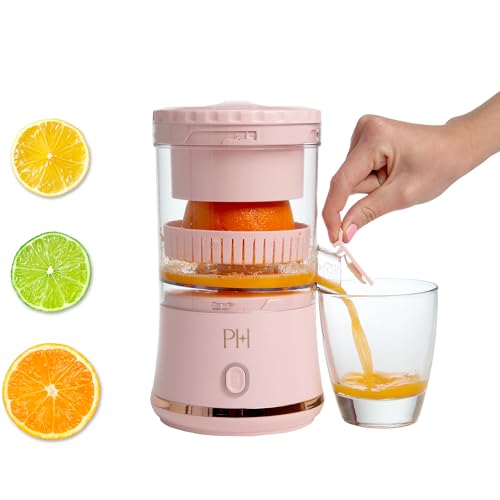 Paris Hilton Pink Electric Citrus Juicer Portable USB Rechargeable Compact Lemon Lime Orange