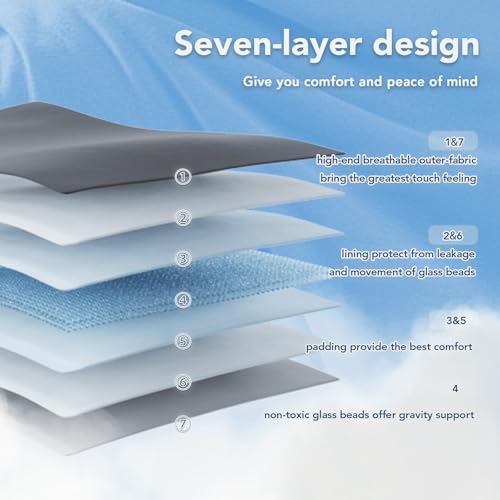 Topcee Dark Grey Weighted Blanket 20lbs 60x80 Queen Breathable Microfiber