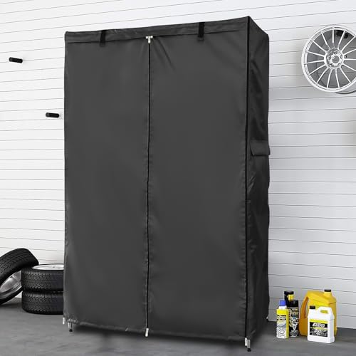 Outdoor Waterproof Shelf Cover for Wire Shelving 48x18x72 Black