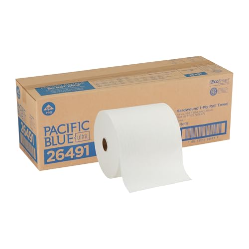 Georgia-Pacific Pacific Blue Ultra 8-Inch High-Capacity Recycled Paper Towel Rolls, 3 Rolls