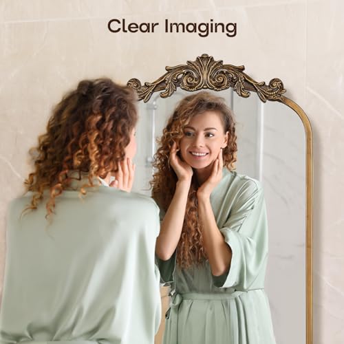 USHOWER Vintage Gold Mirror 24x36 Inch Antique Baroque Wall Mirror