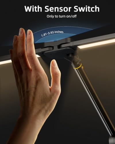 PINERFTR Dual Head Ring Light for Streaming with Sensor Switch, Adjustable Desk Video Light
