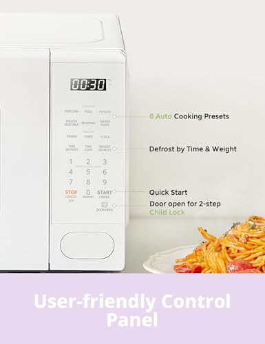 COMFEE' 0.7 Cu.Ft Countertop Microwave Oven 700W White - Modern Variation