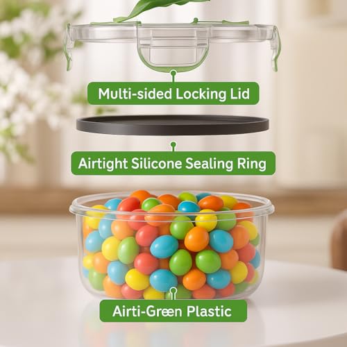 RockBerry 56 pcs Food Storage Containers with Lids Set - Airtight, Leakproof, Reusable Kitchen Organizer