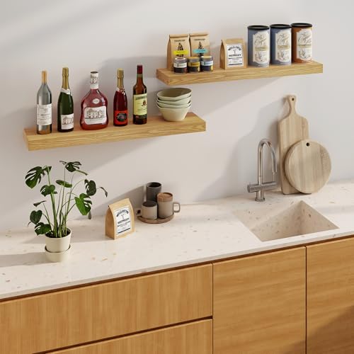 Fun Memories Floating Shelves for Wall, 36Inch Set of 2, Hanging