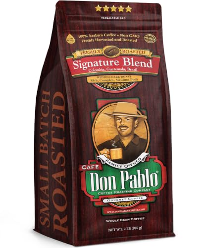 2lb Whole Bean Arabica Coffee - Medium-Dark Roast - Low Acidity - Signature Blend - Pack of 1