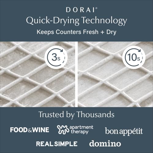 Collapsible Dish Drying Rack with Stone Dish Pad - Kitchen Counter Organizer