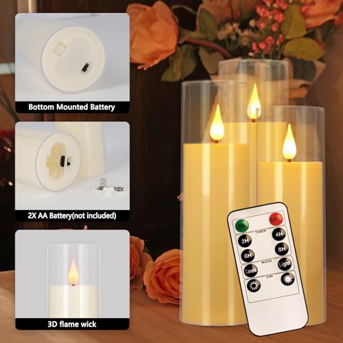 Fclayvts 12-Pack Flameless LED Candles with Remote, Flickering 3D Wicks, Safe Battery-Operated Home Decor