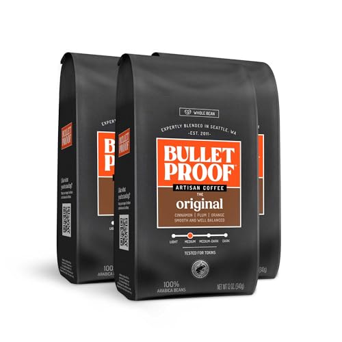 Bulletproof Original Medium Roast Whole Bean Coffee 12 oz - Pack of 3