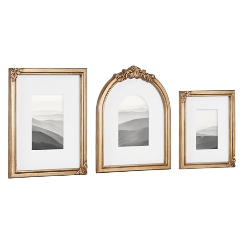 Gold 3-Piece Picture Frame Set - Vintage Gold Gallery Wall Frames