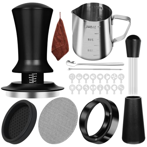 Y-Step 51mm Espresso Tamper Kit with Spring-Loaded Calibrated Tamper & Accessories